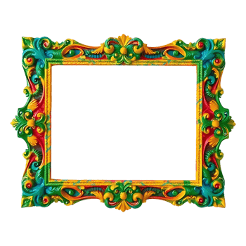 Photo frame ornate design on transparent background png