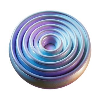 wonderful abstract A series of concentric circles radiating outwards, composed of textured, iridescent brushstrokes, lit by a soft, ambient light, in a minimalist style detailed png