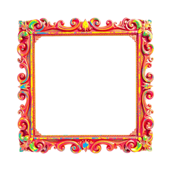Frame ornate design on transparent background png