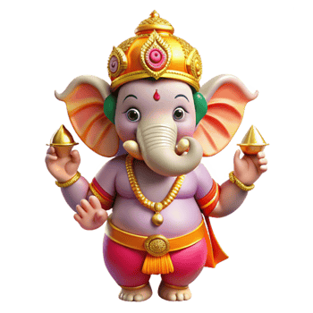 impressive abstract A vibrant depiction of the Hindu god Ganesha, with his elephant head and multiple arms, adorned in colorful garments and jewelry. Bollywood poster style authentic png