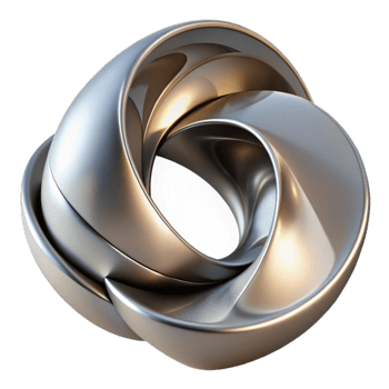 impressive modern Abstract architectural sculpture, polished metal, dynamic curves, studio lighting, modern art style, premium png
