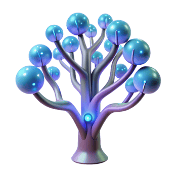 stunning rustic A bioluminescent tree with integrated circuitry, glowing branches and leaves, soft and magical lighting, fantasy technology style original png