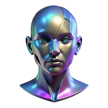 magnificent minimalist A holographic projection of a human face, fragmented and glitching, dark and mysterious atmosphere, cyberpunk style professional png