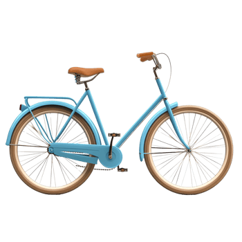 Simple Bicycle Illustration Clipart Transparent Background png