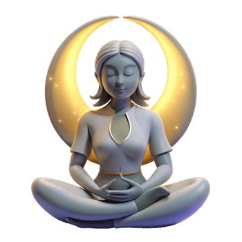 impressive abstract stunning modern A serene dryad meditating beneath a glowing moon, soft lighting, pre-Raphaelite style genuine detailed png