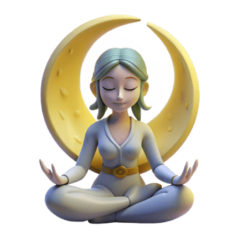 wonderful artistic elegant contemporary A serene dryad meditating beneath a glowing moon, soft lighting, pre-Raphaelite style high quality high quality png