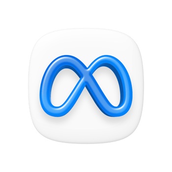 Meta logo on transparent background png