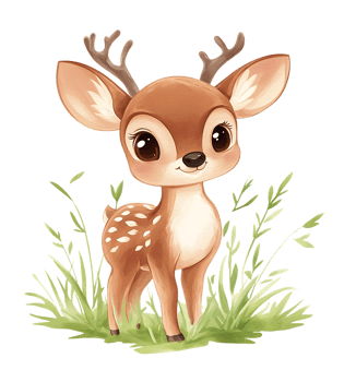 Adorable fawn illustration, perfect for kids' designs. png