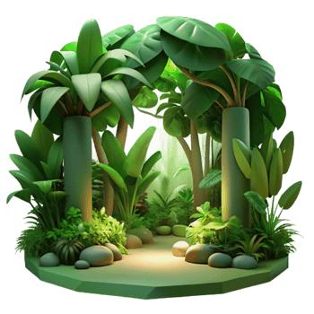 magnificent traditional stunning traditional A lush jungle scene, dappled sunlight filtering through the canopy, vibrant greens and deep shadows, Art Nouveau style authentic detailed png
