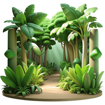 stunning creative beautiful artistic A lush jungle scene, dappled sunlight filtering through the canopy, vibrant greens and deep shadows, Art Nouveau style exclusive authentic png