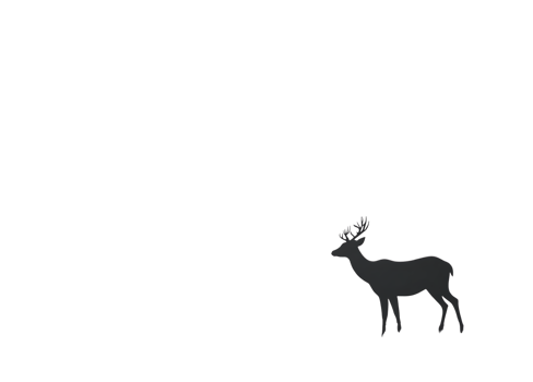 Silhouette of a deer in the dark. png
