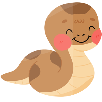 Baby snake, smiling reptile, kid cartoon png