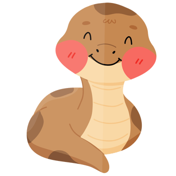 Smiling snake. Kawaii snake png