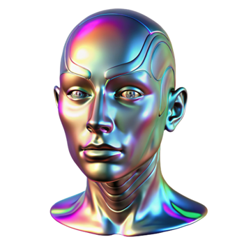 impressive classic beautiful vintage A holographic projection of a human face glitching and distorting, depicted in a surreal, digital art style, with flickering, neon lighting genuine original png