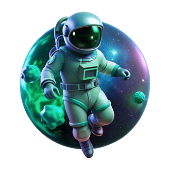 elegant rustic impressive abstract A lone astronaut, clad in a bioluminescent spacesuit, drifts through a nebula of swirling emerald and sapphire gases, illuminated by the distant glow of a binary... png