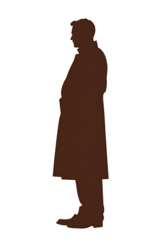 Mysterious figure, standing alone. png