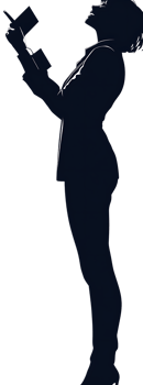 A silhouette of a man holding a cell phone png