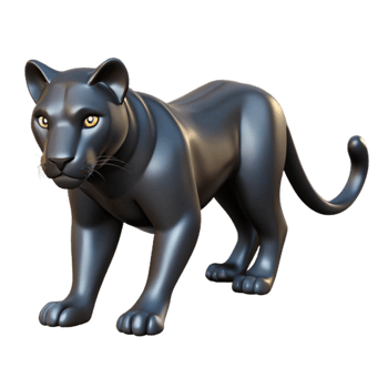 dramatic abstract beautiful modern A sleek black panther prowling through a dense jungle, dappled sunlight and shadow, Art Deco style professional high resolution png