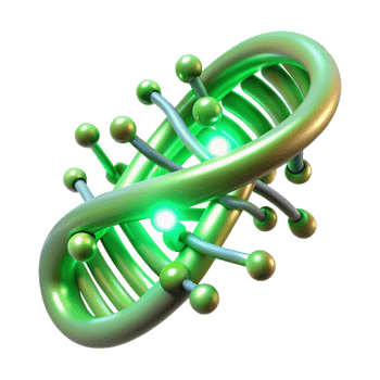 beautiful contemporary elegant vintage A DNA double helix transforming into a stream of binary code, illuminated by a soft, green light, in a biopunk style 4K exclusive png