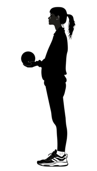 Elegant silhouette of a dancer in motion png