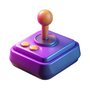 vibrant artistic wonderful vintage A low-poly render of a retro gaming console with a glowing joystick, vibrant 8-bit color palette, synthwave style exclusive 4K png