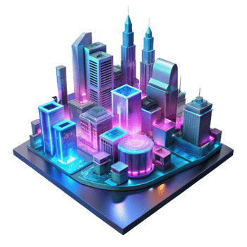 impressive vintage dramatic artistic A cyberpunk cityscape made of holographic projections, vibrant pink and blue neon lights, rainy, reflective surfaces, cinematic style original authentic png