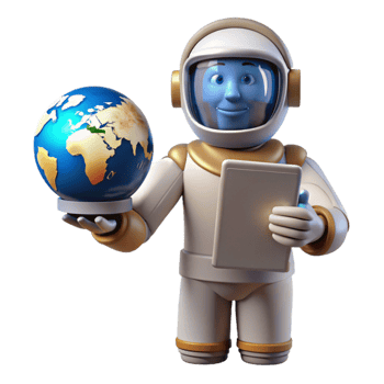 elegant modern dramatic contemporary A lone astronaut holding a transparent tablet displaying Earth, dramatic backlighting from the sun, space opera style genuine exclusive png