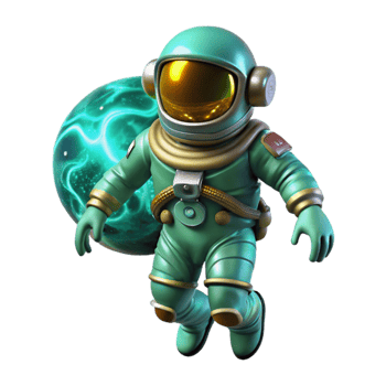 dramatic vintage beautiful minimalist A lone astronaut, clad in a bioluminescent spacesuit, floats adrift amidst a nebula of swirling turquoise and gold, illuminated by the distant glow of a dying... png