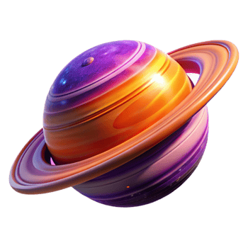 serene artistic beautiful abstract A giant, crystalline space station orbiting a gas giant planet with vibrant purple and orange bands, reflecting the planet's light. Bright, vibrant lighting.... png
