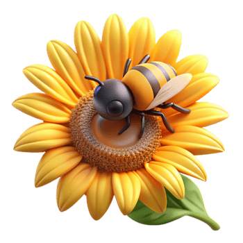 impressive traditional extraordinary traditional A close-up of a bee collecting pollen from a sunflower, with shallow depth of field and warm, golden light high resolution genuine png
