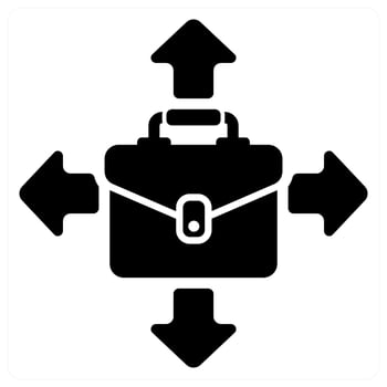 Business Opportunity icon concept in black color vector