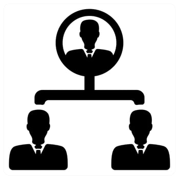 Business Hierarchy icon concept in black color vector