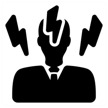 Angry Boss icon concept in black color vector