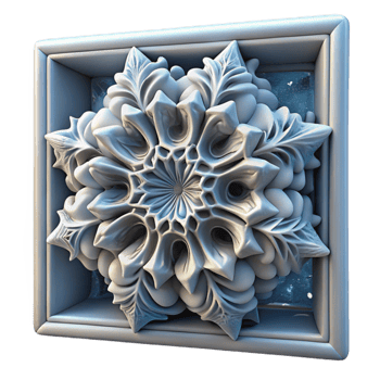 elegant contemporary extraordinary rustic Intricate, fractal patterns resembling frost on a window, with a cool, desaturated color palette and a subtle, ambient light detailed exclusive png