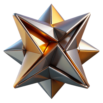 serene rustic stunning abstract A dynamic, abstract composition of intersecting planes and lines, with a metallic, reflective surface and a sharp, contrasting light high resolution detailed png