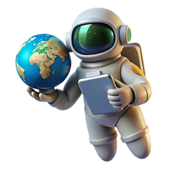 impressive classic vibrant traditional A lone astronaut floating in space, holding a futuristic tablet displaying Earth, dramatic backlighting, photorealistic style high resolution authentic png