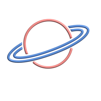 3D Render of Saturn Icon Planetary Rings and Space Exploration Symbol png