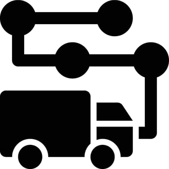 Delivery Plan, Delivery Route, Shipping Glyph Solid Icon vector