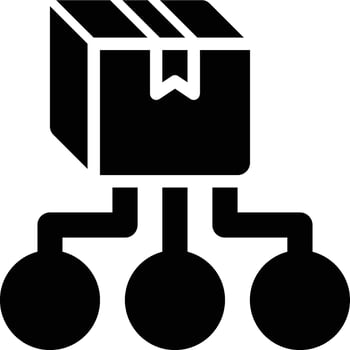 Allocated Stock, Stock Allocation, Logistics Glyph Solid Icon vector