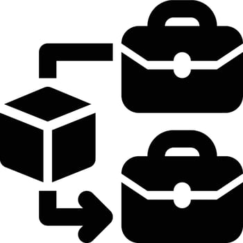 Business to Business, Business, B2B Glyph Solid Icon vector