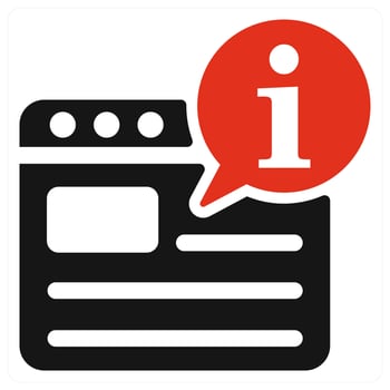 Website Information icon concept in red color vector