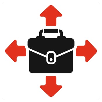 Business Opportunity icon concept in red color vector