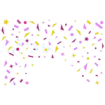 Confetti on white background. Illustration of confetti for your design vector