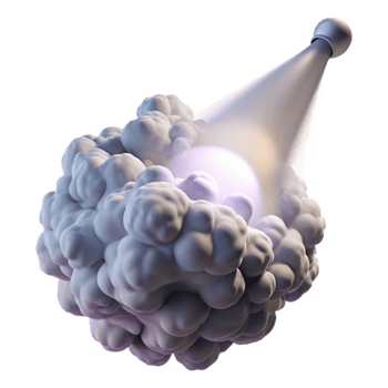 dramatic creative impressive traditional A swirling mass of smoke and dust, illuminated by a single, spotlight-like beam of white light. Photorealistic style high quality premium png