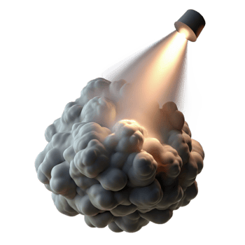 serene modern magnificent vintage A swirling mass of smoke and dust, illuminated by a single, spotlight-like beam of white light. Photorealistic style high quality original png