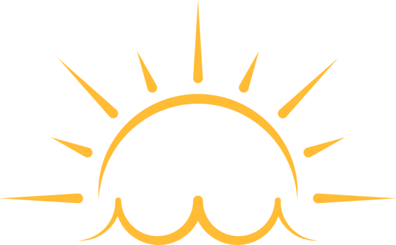A half sun is setting downwards icon. sunset concept for graphic design, logo, web site, social media, mobile app, ui illustration png