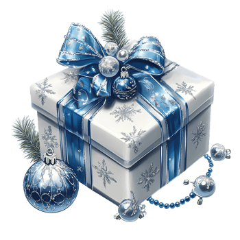 Christmas gift box transparent png