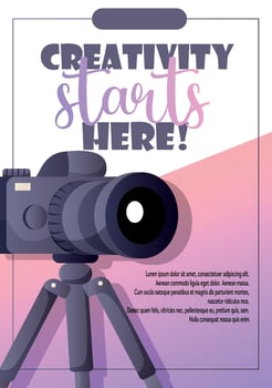 Photography creative flyer vector