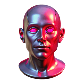 dramatic modern beautiful creative A holographic projection of a human face, glitching and distorting, bathed in a red light, cyberpunk horror style exclusive premium png