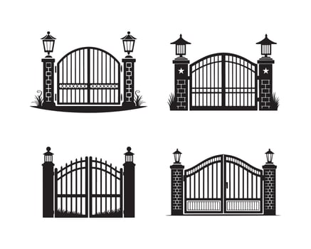 Set of Four Unique Designs for Residential and Commercial Use vector